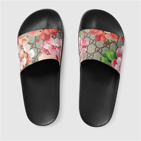 floral gucci flip flops women|Gucci Flip Flops clearance.